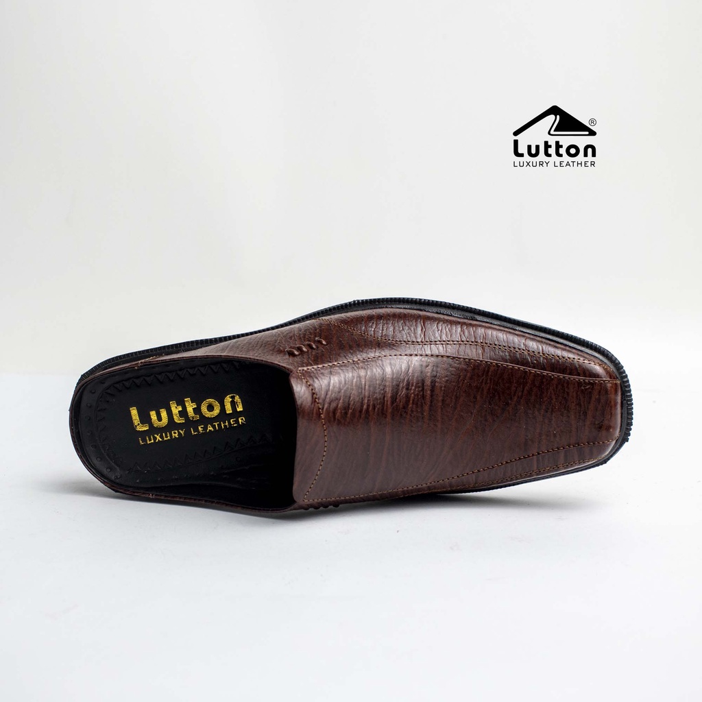 LUTTON - Sandal Slop Bustong Kulit Asli 100% - Sandal Slop Pria Casual Terlaris 2021 - SEPATU BUSTONG 02