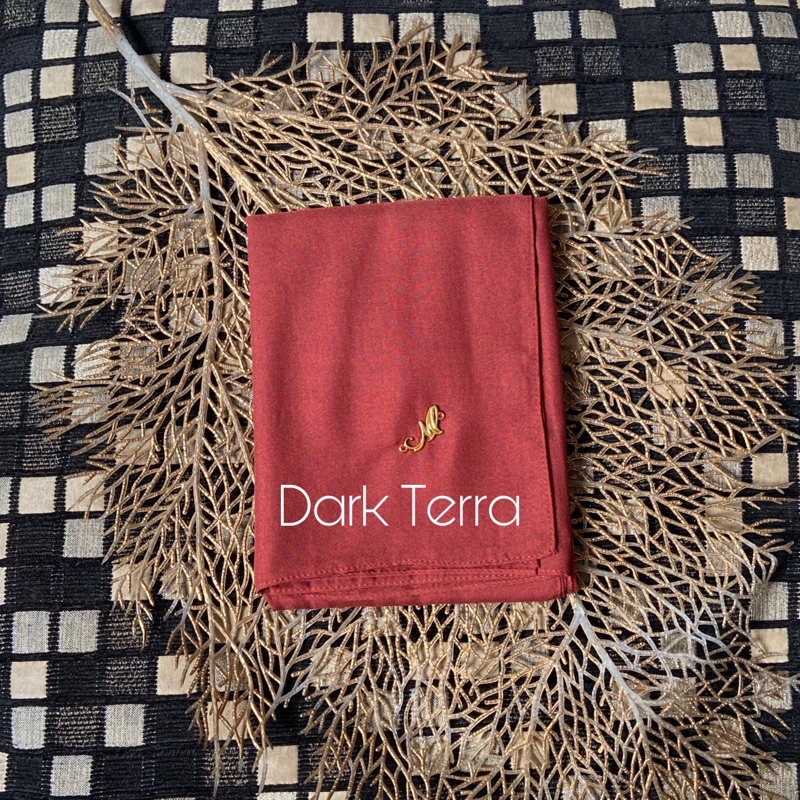 Part 1 Mylady Hijab Plain Voal Ultrafine by Myladyhijab dark mustard silver broken white optic white-DARK TERRA