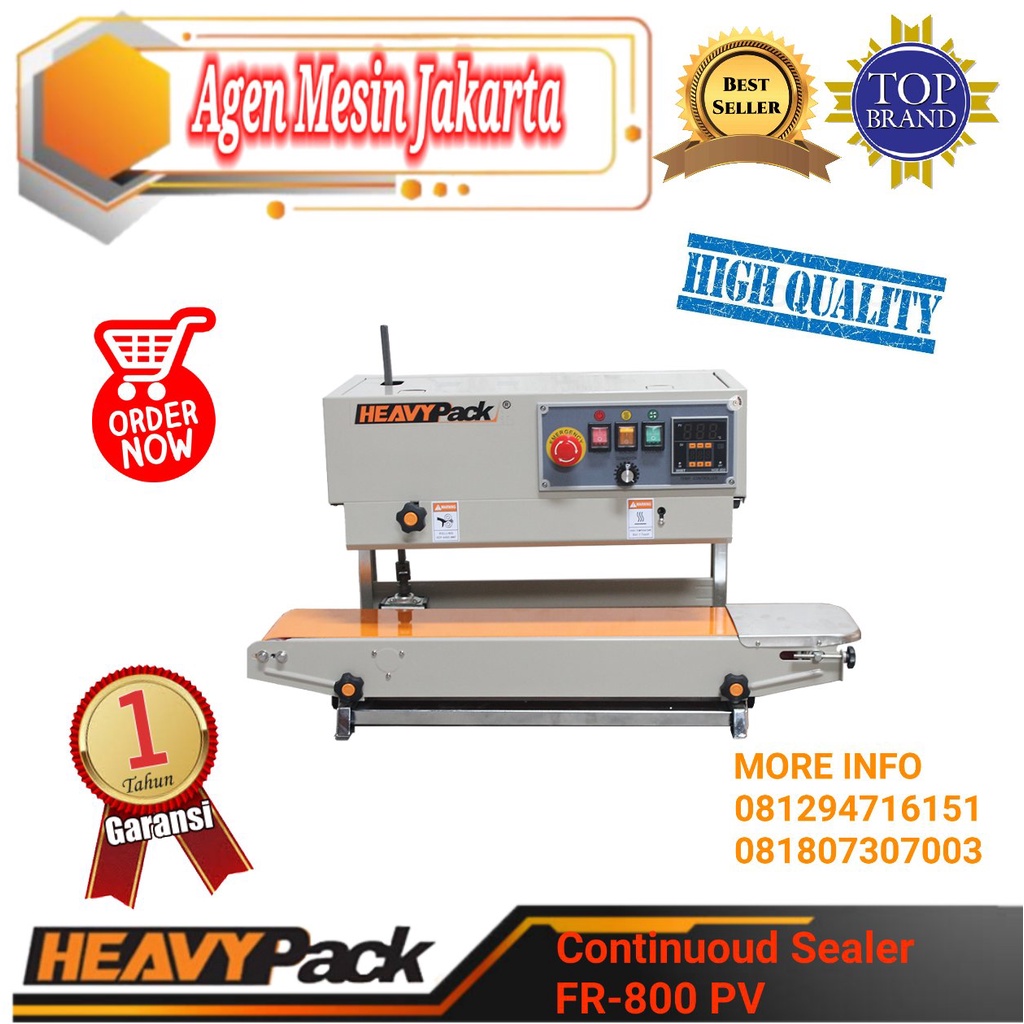 CONTINUOUS BAND SEALER FR-800PV VERTIKAL MESIN SEGEL