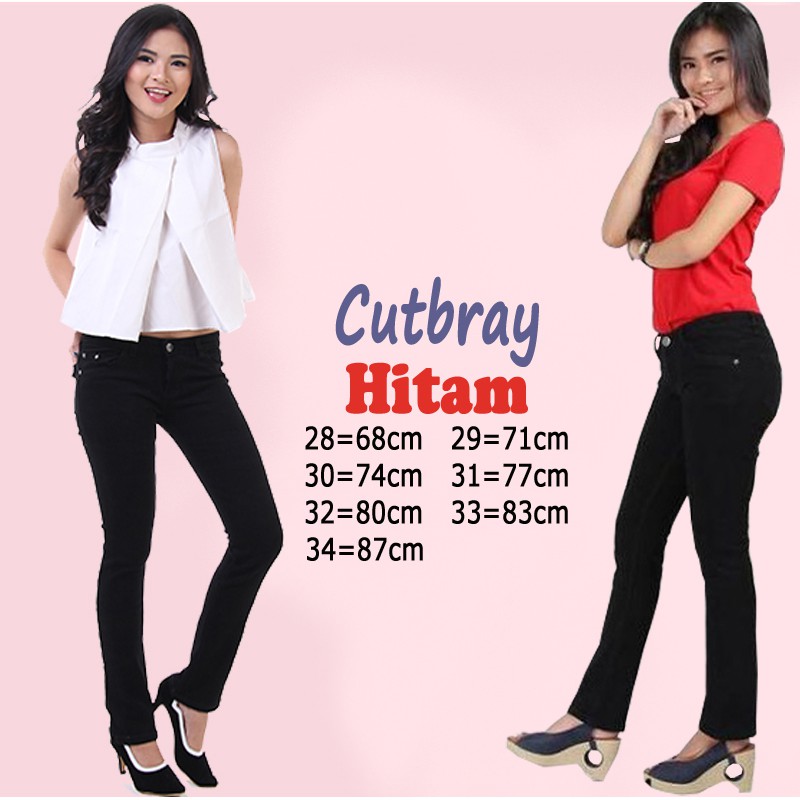  CELANA  JEANS  WANITA  CUTBRAY 2019 JEANS  KEKINIAN  HITAM 