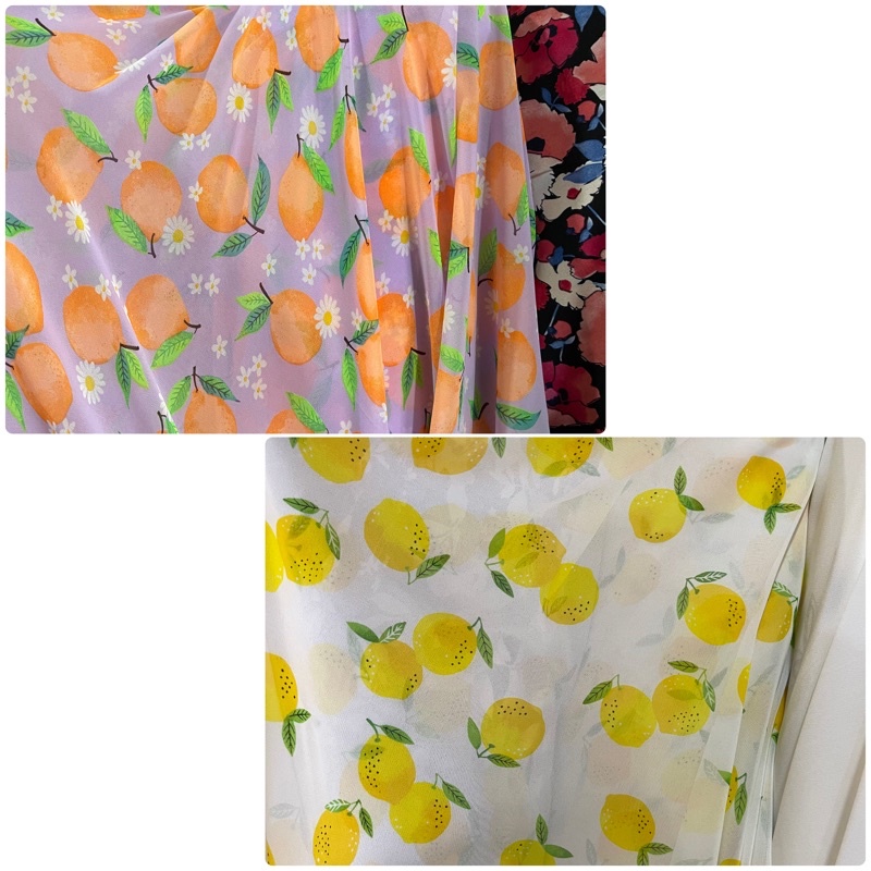 [ Dua Warna ]Kain Ceruti - Kain Sifon Ceruty harga per 0,5M - Kain baby doll polos - Sifon