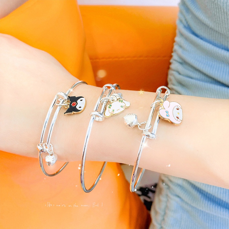 Gelang Pacar Bernilai Tinggi Magnet ins Cinnamon Dog Melody Lucu Kartun Pasangan Gelang Bracelet Bell