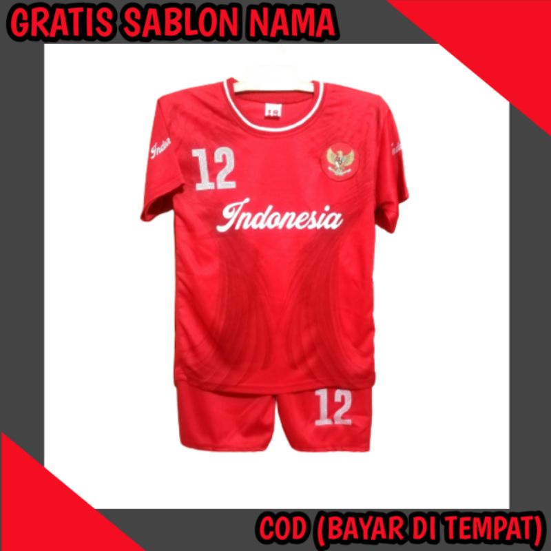 GRATIS SABLON NAMA/BISA COD/BAYAR DI TEMPAT/ BAJU JERSEY SEPAK BOLA TIMNAS ANAK LAKI 2-13THN/ BAJU JERSEY TERBARU 2022 P. ARHAN/ TERLARIS /TERBARU