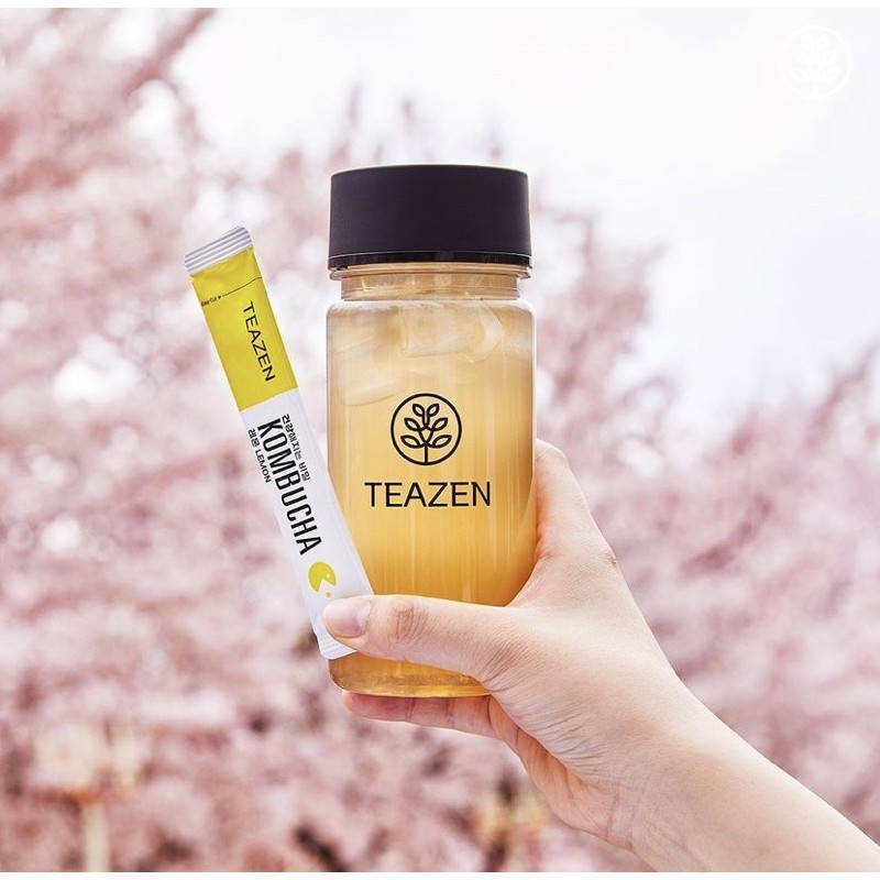 TEAZEN Kombucha Tea Teh Lemon Jungkook BTS isi 30pcs free Tumbler/Bottle