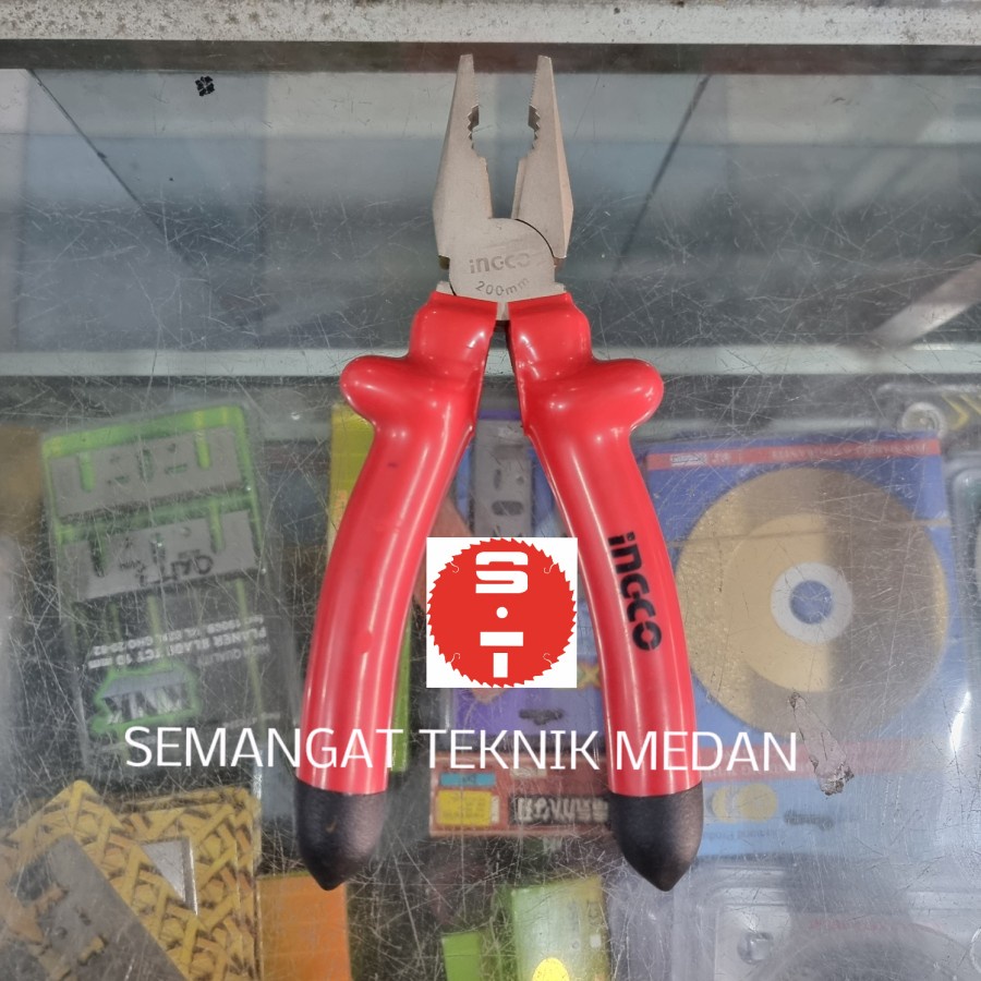 TANG KOMBINASI ELEKTRIK LISTRIK ELECTRIC INSULATED PLIERS 8" 8 " INGCO