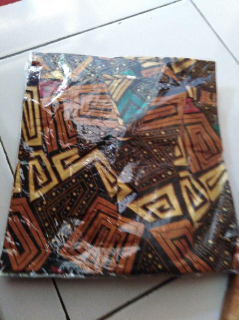 Seno Jarum Kemeja Batik Pria Baju Batik Pria Lengan Pendek Model Reguler Coklat Kopi M L Xl