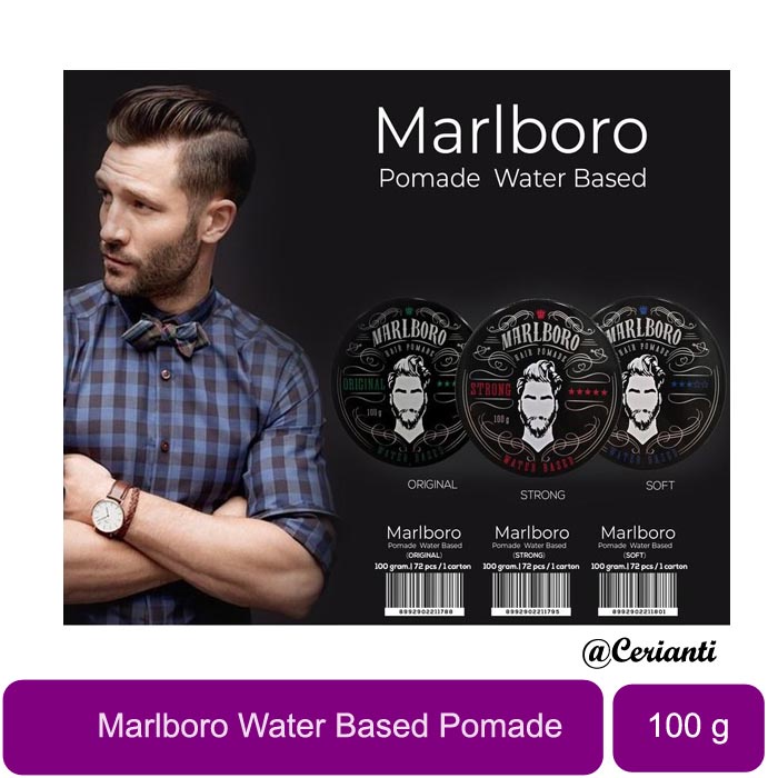 Pomade Waterbased Marlboro  Strong- Original - Soft 100 gram_Cerianti