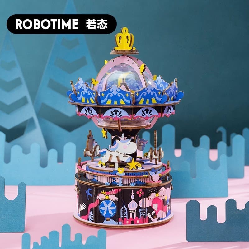 ROLIFE Robotime Diy Music Box Starry Night Am44 Perfect Gift For Your Love One