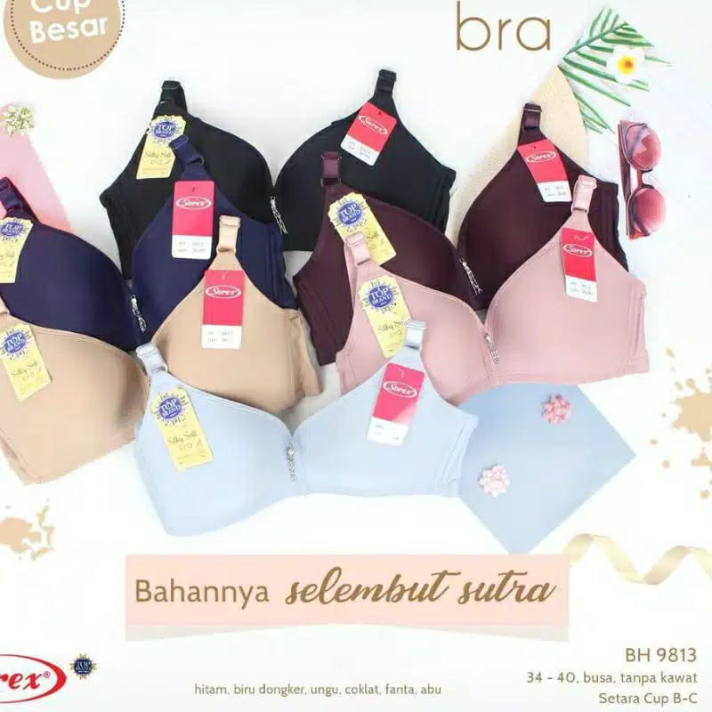 3 PCS | ORIGINAL BH SOREX TANPA KAWAT SOREX Art 34165 & 9813CD