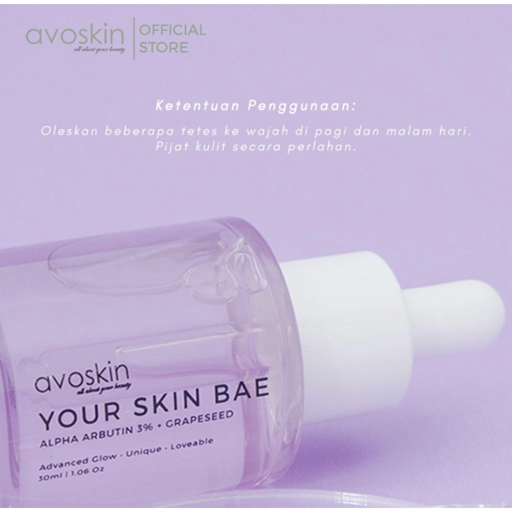 Avoskin Your Skin Bae Alpha Arbutin 3% + Grapeseed Serum 30ml