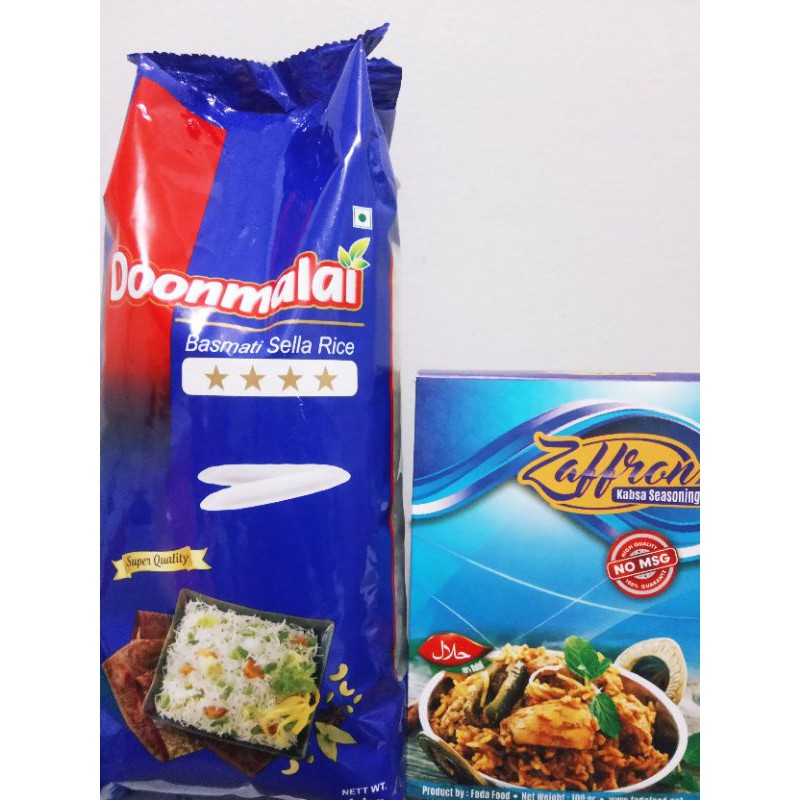 

Beras Sella Basmati 1 Kg dan bumbu kabsa