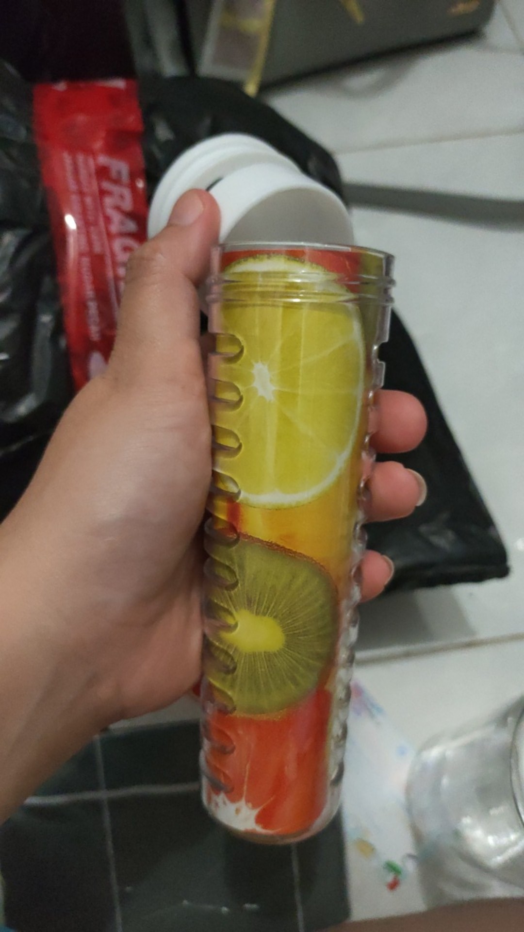 Home-klik  Tritan Water Bottle With Fruit Infuser - Random