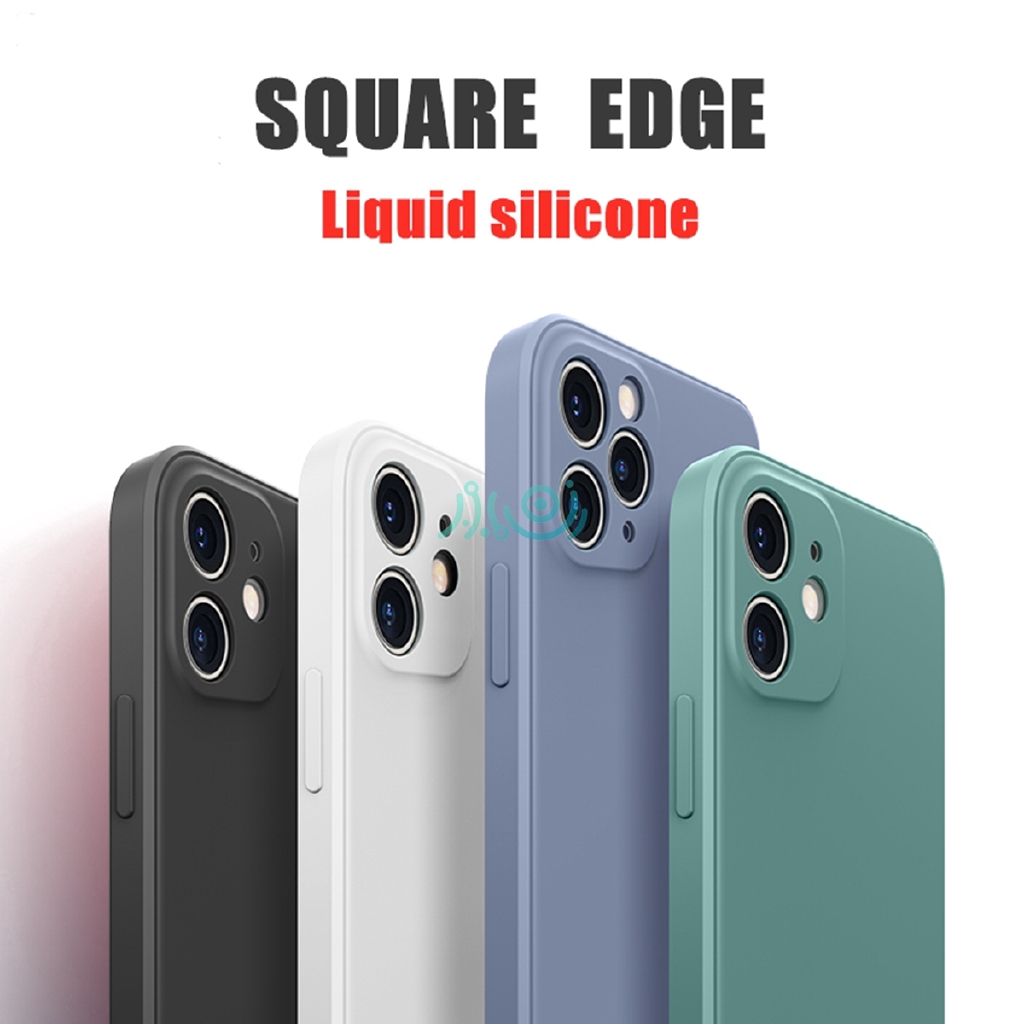 New iPhone 11 Pro X XR XS Max 6 6s+ 7 8 Plus SE 2020 12 Luxury Classic Square edge Soft Liquid Silicone Case Shockproof full Cover