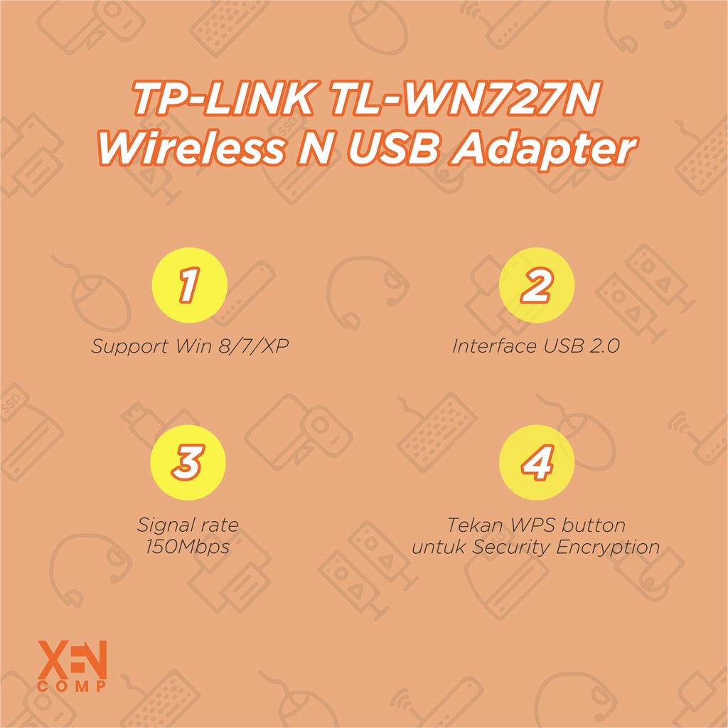 TP-LINK TL-WN727N USB WIFI 150Mbps Wireless N USB Adapter