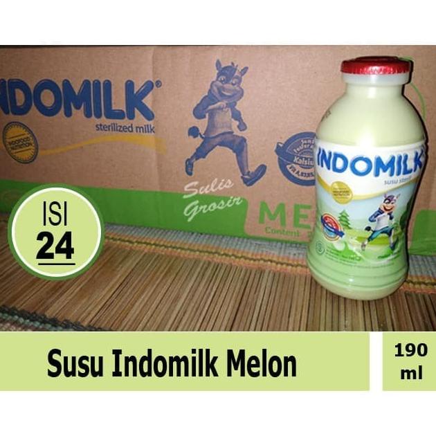 

BISA COD Indomilk Susu Botol Cair Melon 190 ml 1 Karton Isi 24 Botol