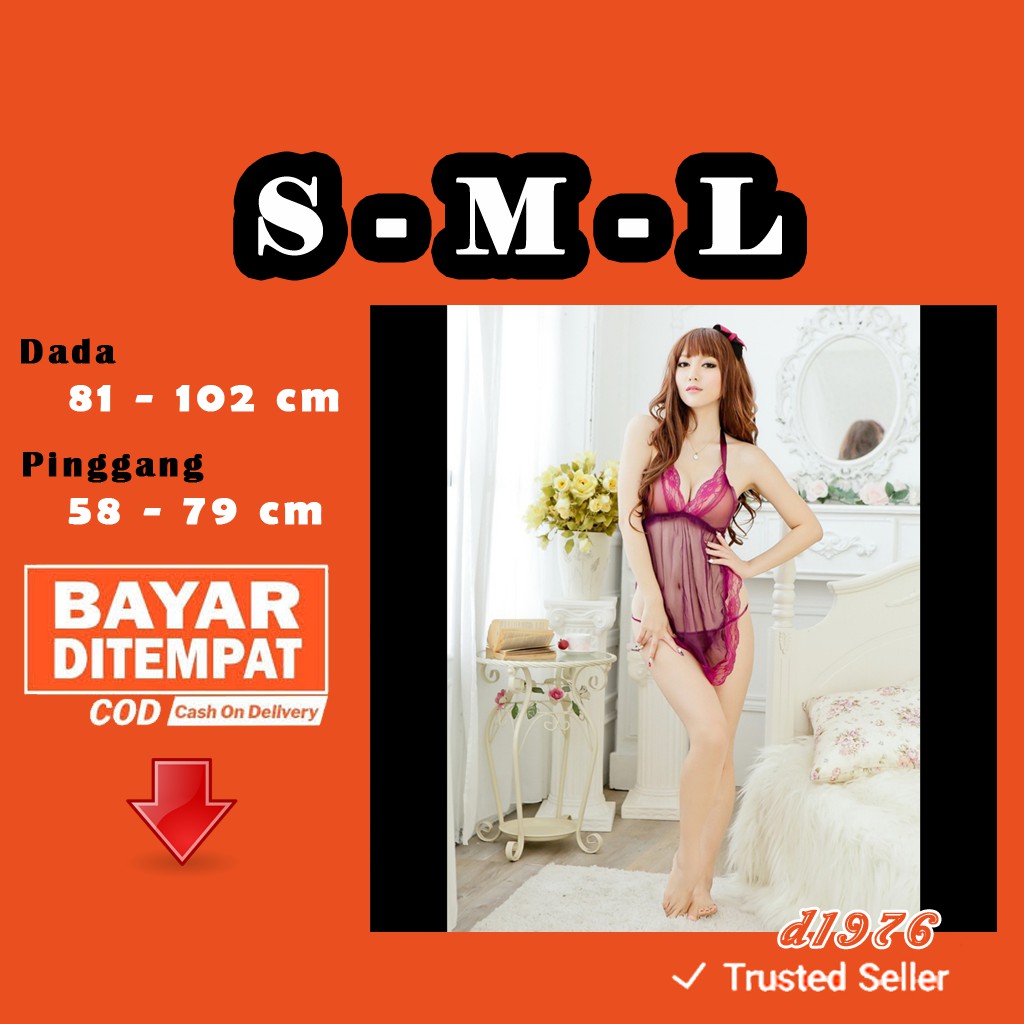 HD050-55 d1976 Lingerie Hot Sexy Mommy All Size S M L Baju Tidur Wanita Sexy Bahan Lace