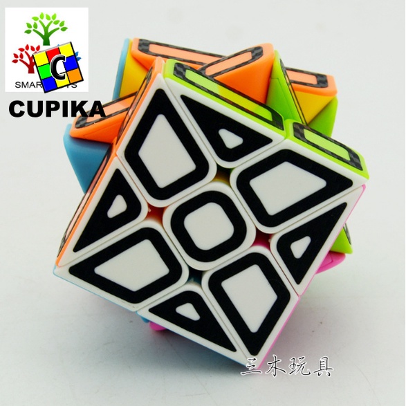 Rubik 3x3 Lefun WINDMILL Carbon Bolong termurah Unik