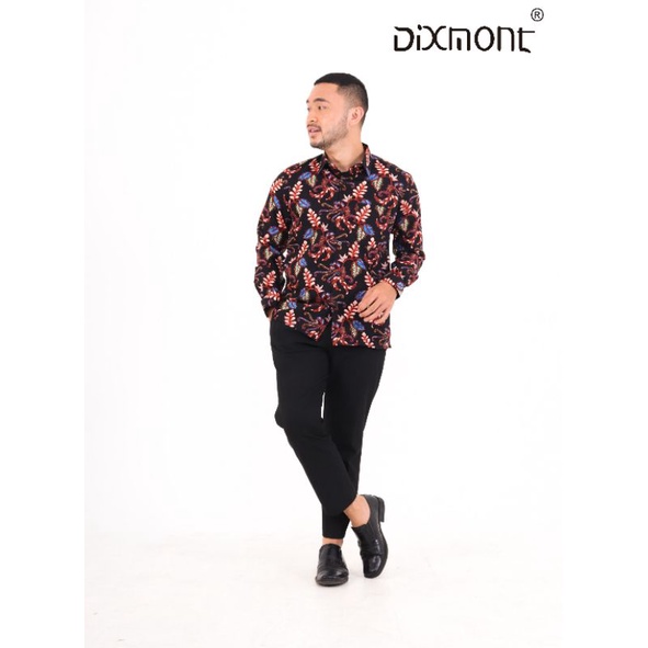 Dixmont Kemeja Pria Batik Panjang Hem BL01221