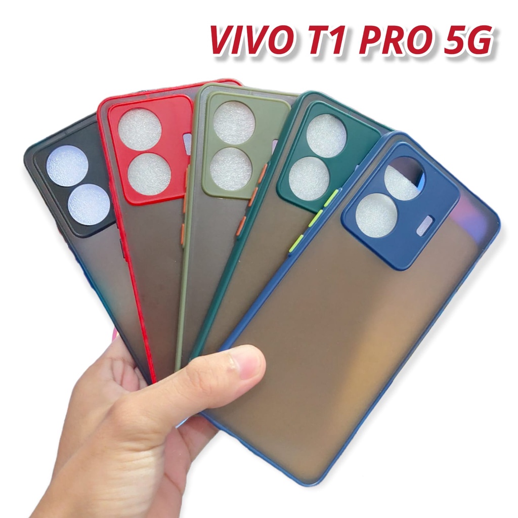 Case Vivo T1 Pro 5G 6.44&quot; Pro Camera Aero Oem Auto Focus 3D Camera Black Macaron Anti Shocking