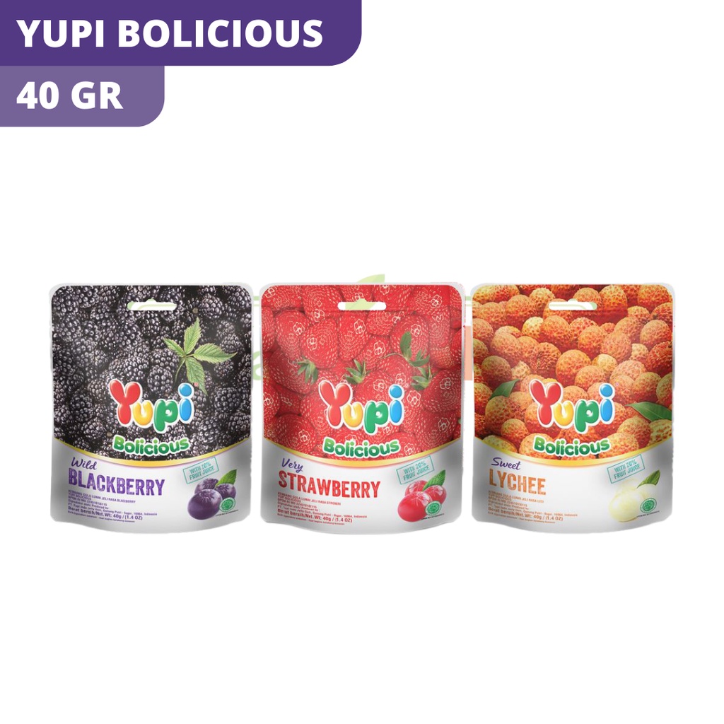 

YUPI BOLICIOUS PERMEN 40GR