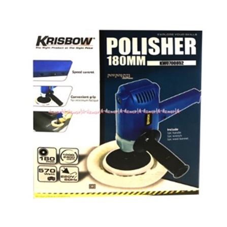 Krisbow Polisher 180mm Mesin Poles Alat Memoles Keramik Batu Logam Kris Bow Polish Poliser