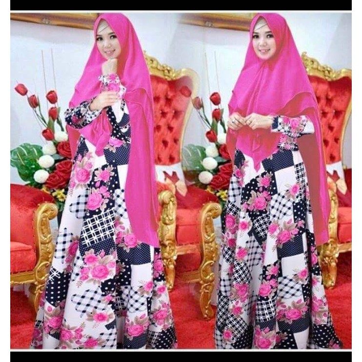 BAJU GAMIS MUSLIM GAMIS MUSLIM WANITA SYARI WOLFIS MONALISA PREMIUM JIHAN syari