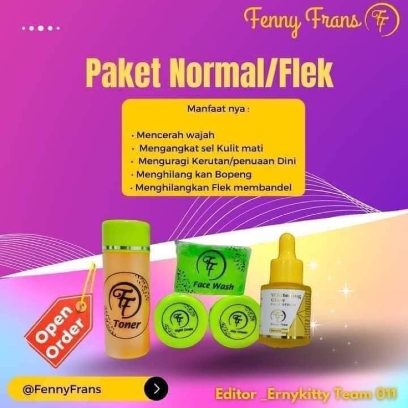 Paket glowing FF cream + serum whitening