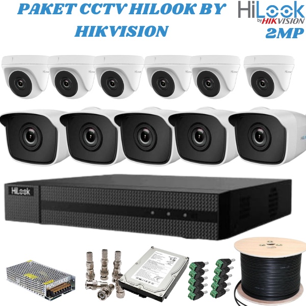 PAKET CCTV 12 KAMERA HILOOK 2MP FULL HD 1080P CCTV RUMAH CCTV TOKO CCTV MURAH CCTV MURAH CCTV KANTOR