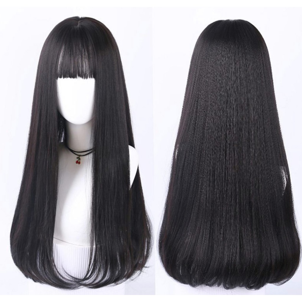 WDA-09 wig daily lolita rambut palsu panjang straight lurus