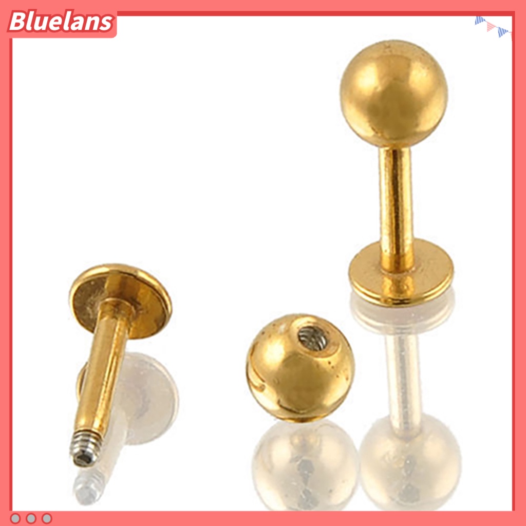 Bluelans Ear Studs Simple Easy Matching Titanium Steel Barbell Shape Helix Tragus Women Earrings