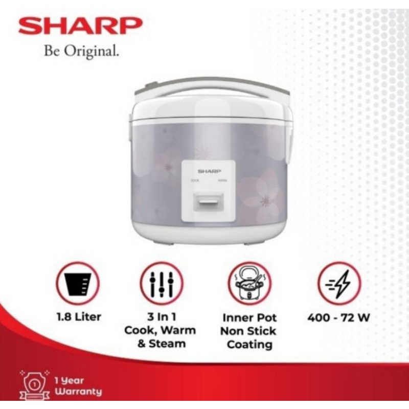 Rice Cooker Sharp KS-FR18ND | Magic comb KSFR18ND FR 18ND 18 ND BR 1.8L
