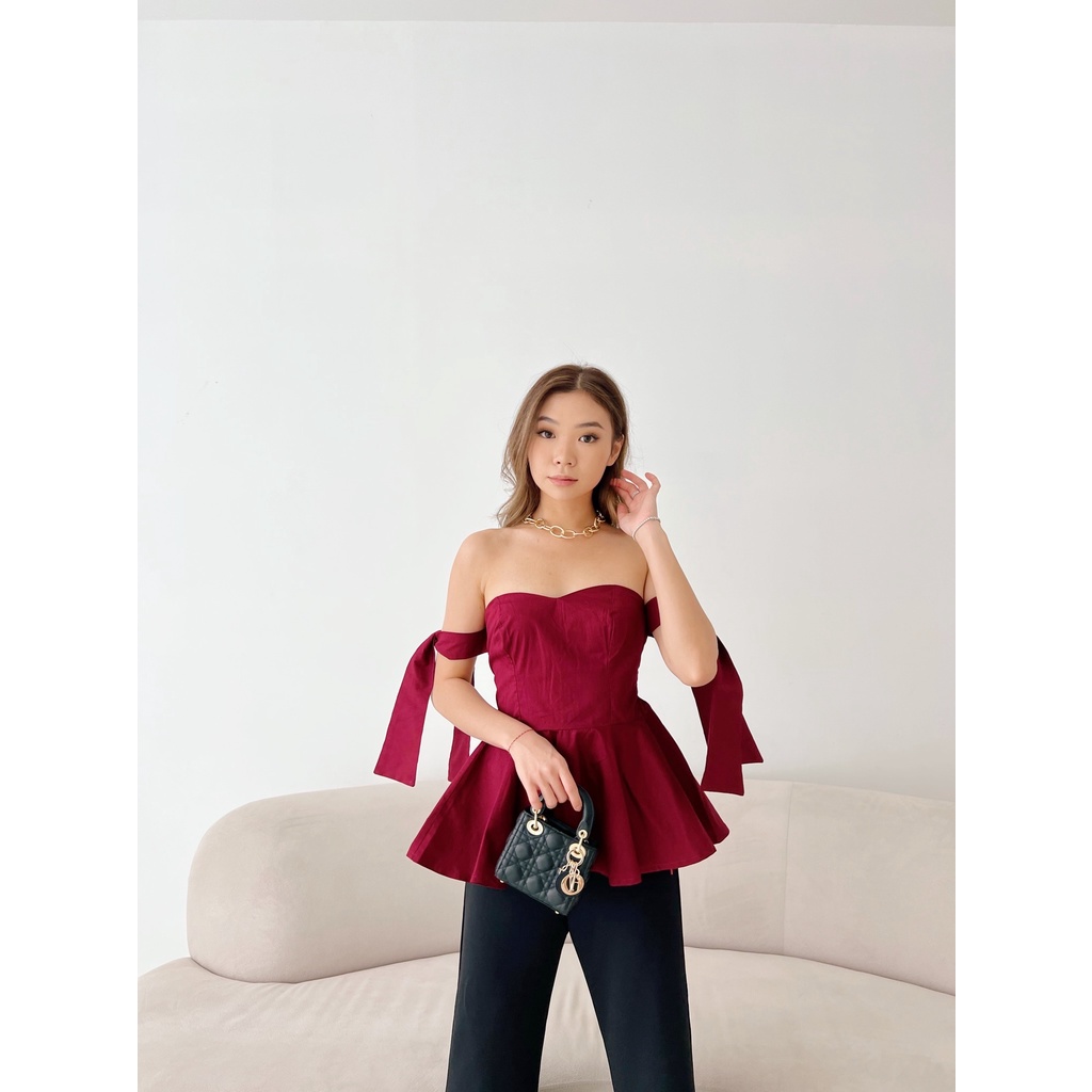 [ Marveile ] Joane Bustier Top / Top Wanita