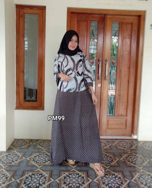 CP GAMIS TRUNTUM 2696 - GAMIS PEPLUM RUMBAI Original batik bisa COUPLE