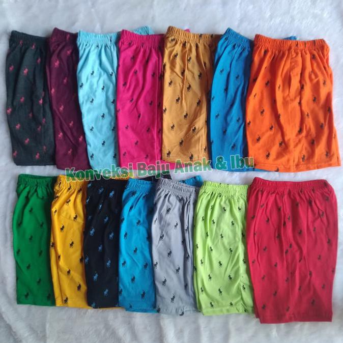 Celana Pendek Anak Harian Laki Laki Murah Bahan Kaos Umur 2-12 Tahun - S, Acak