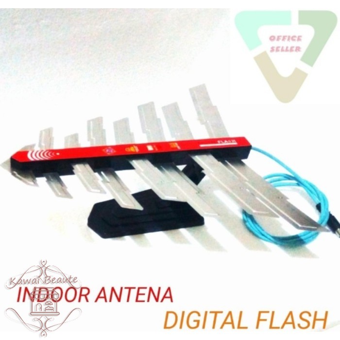 ANTENA INDOOR DIGITAL FLASH - Aman dari petir - Cocok untuk semua jenis TV LCD/LED/PLASMA