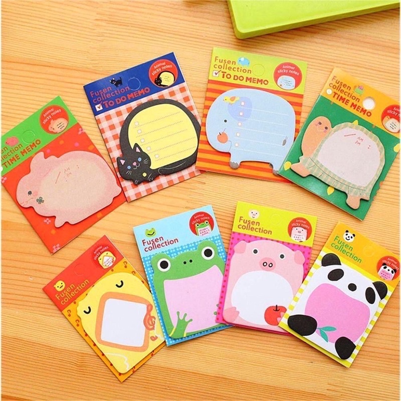 

[gc-06] sticky notes animal mini aesthetic/estetik untuk bullet journal/studygram/scrapbook