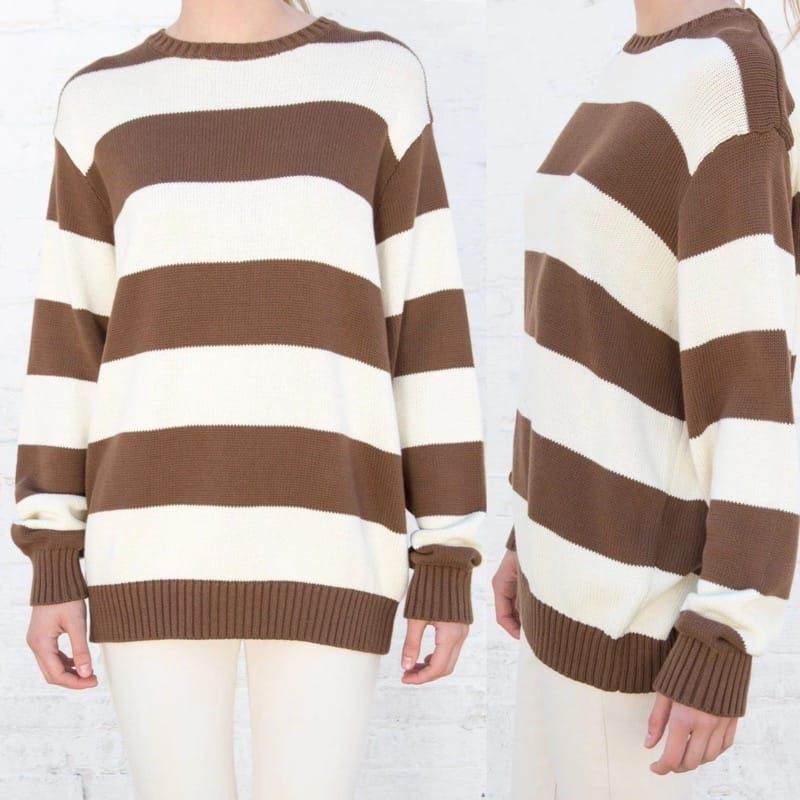 Tate Knit Brown oversize