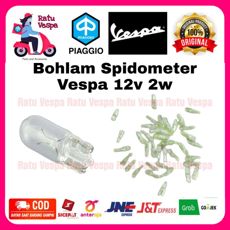 Bohlam Lampu tancap Spidometer 12V 2W Vespa PX Exclusive Excel