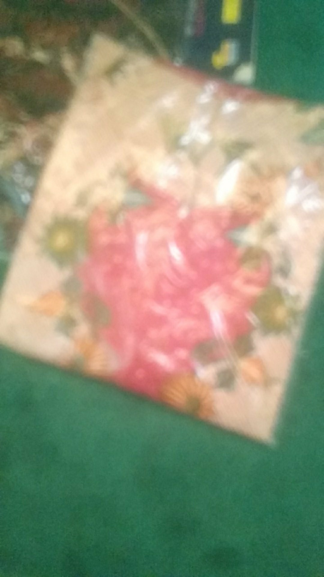 Tunik Batik Seragaman Motif Bunga Merah .