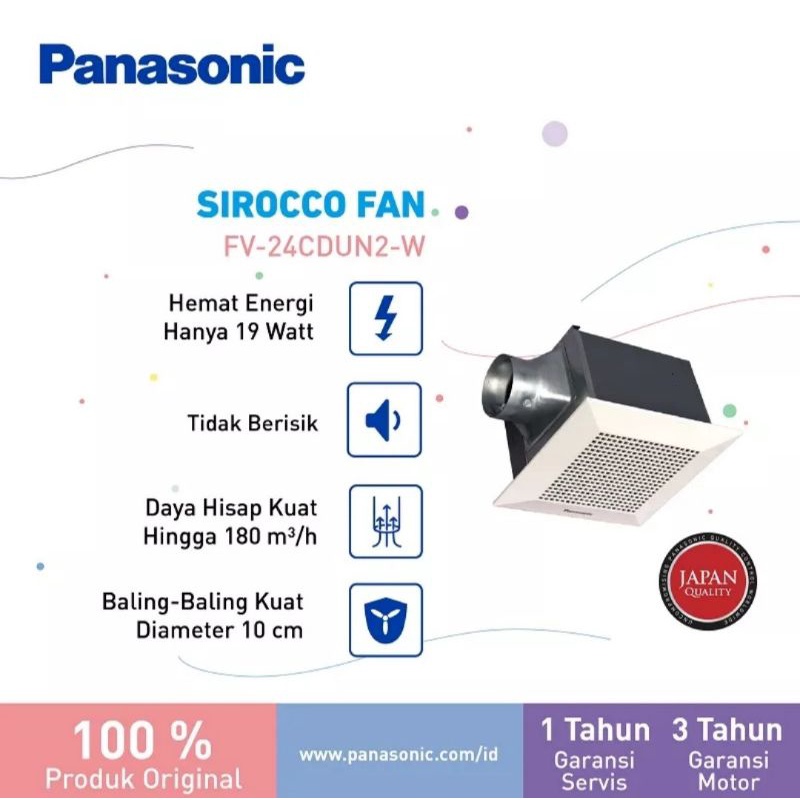 Hexos Exhaust Cerobong Panasonic FV24CDUN2 / FV-24CDUN2