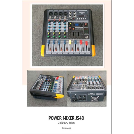 Power mixer 4 channel ORIGINAL SOUNDBEST JS4D JS 4 D JS 4D Bluetooth usb