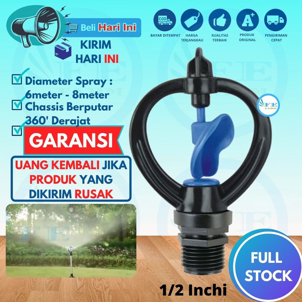 ALAT IRIGASI SPRINKLER KUPU KINCIR AIR BISA DI PASANG 1/2 FEFARM