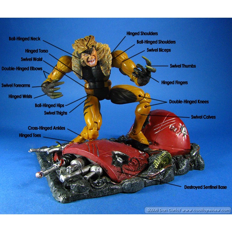 sabertooth toybiz action figure xmen marvel legends toy biz x men vintage figure 2003 legend