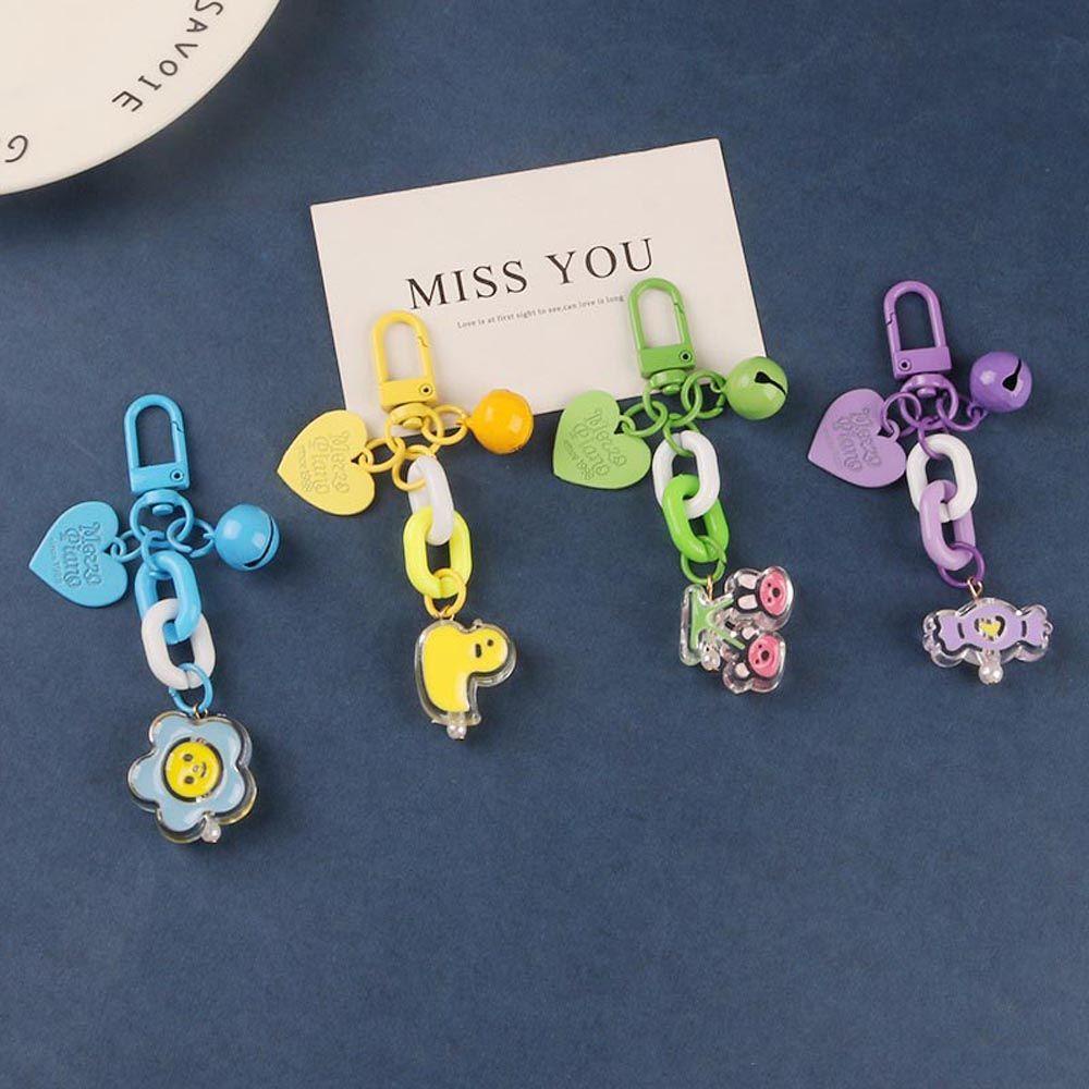 Mxbeauty Korea Gantungan Kunci Lucu Ransel Gantung Hati Bunga Kupu-Kupu Beruang Bell Key Pendant