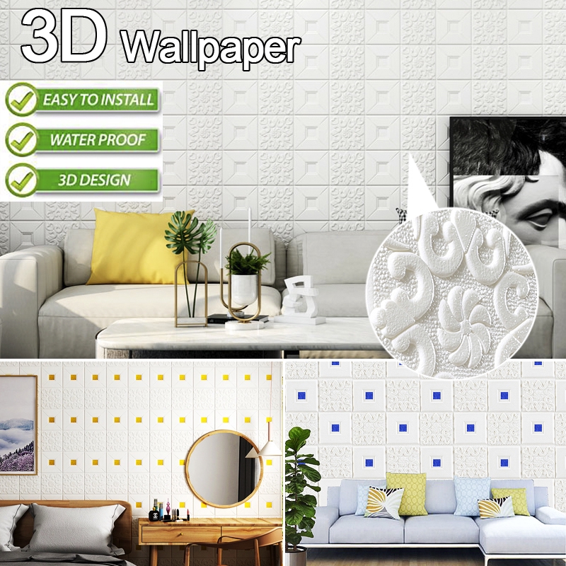 3d Wallpaper Foam Wall Stickers Waterproof Living Room Bedroom