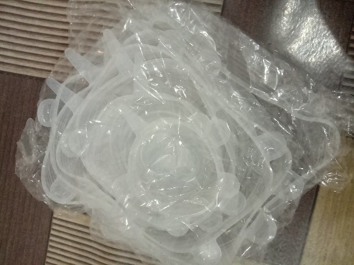 6pcs / Set Penutup Mangkuk / Wadah Makanan Dengan Bahan Silikon Elastis Variasi 3 Warna