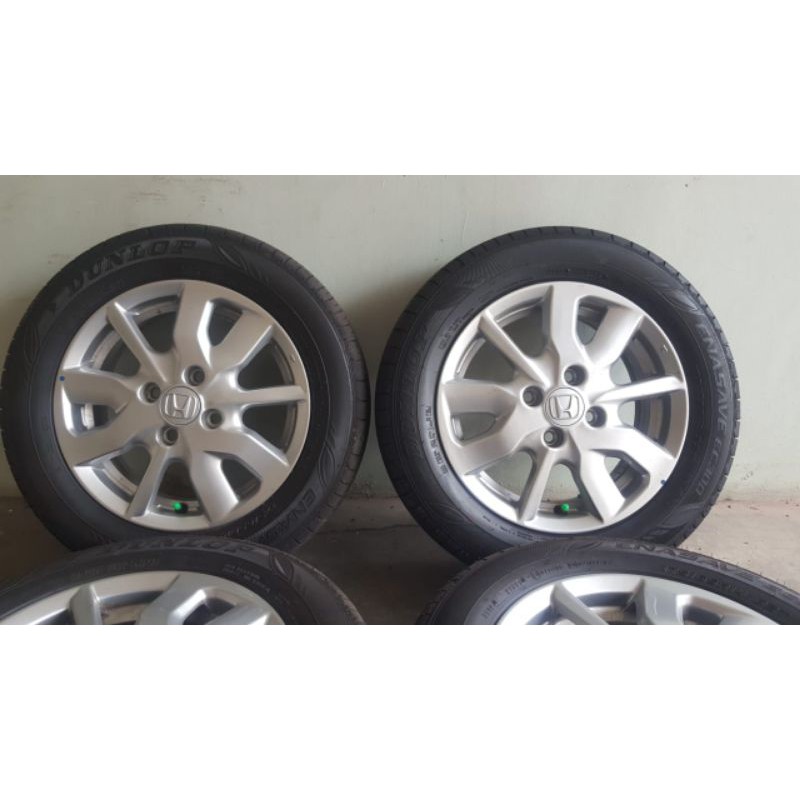 Velg Honda Brio Satya R14 + Ban Dunlop like new for agya,karimun,brio etc
