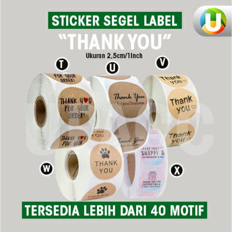 

Sticker segel label "thank you