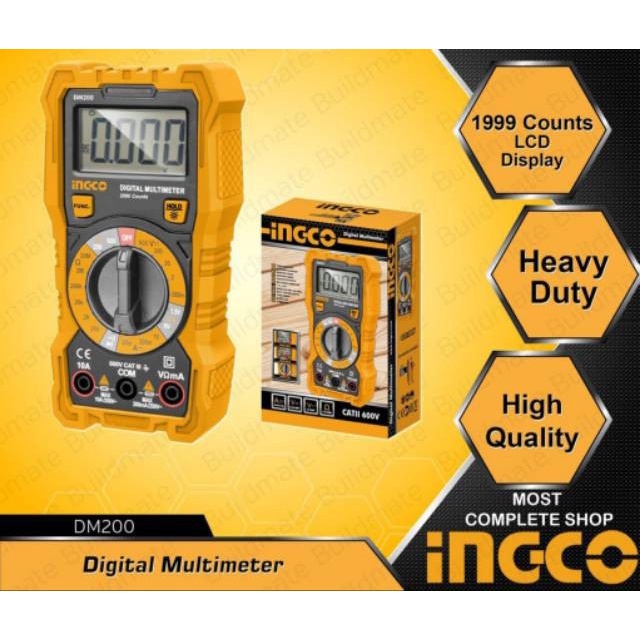 INCCO DIGITAL MULTIMETER / DIGITAL AVOMETER BERKUALITAS DM200