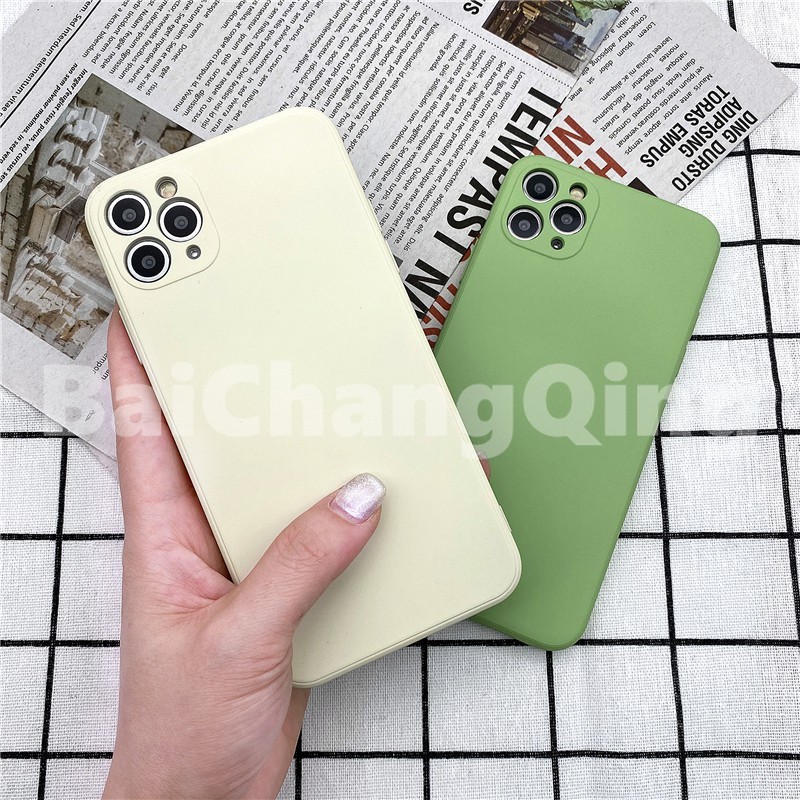 New Luxury Original Square Liquid Silicone Soft Case for IPhone 11 Pro X XR XS Max  SE2020 12 Color Phone Cover